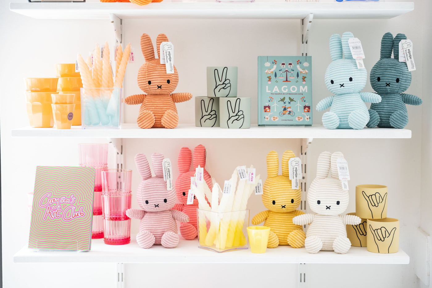 Living & Lifestyle Gifts - miffy, books and candles on a shelf | Gift for Home