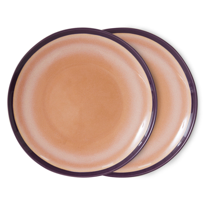70s Ceramics Bedrock Dinner Plate - Set of 2