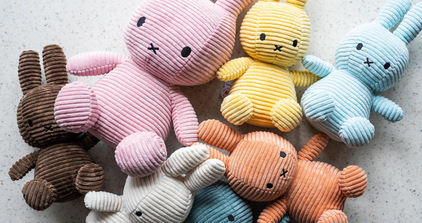 soft stuffed toys - selection of corduroy Miffy toys