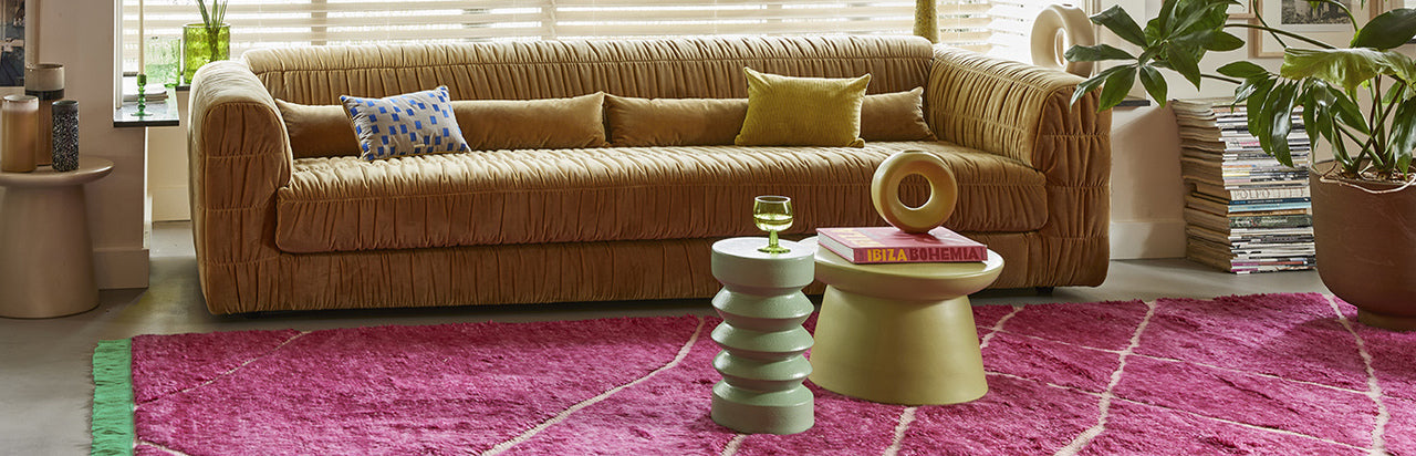 Green Coffee Tables with Mustard Sofa - Table & Table Accessories