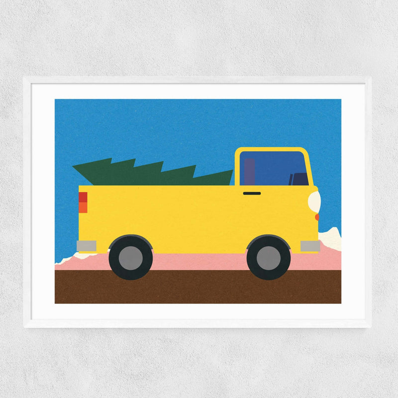 Truck and Tree Art Print - 30x40cm