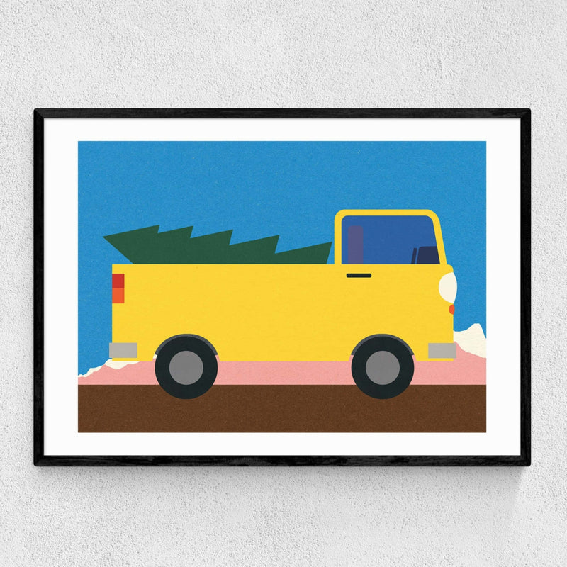 Truck and Tree Art Print - 30x40cm