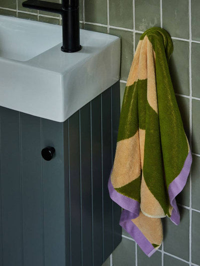 Pistachio Stripe Hand Towel