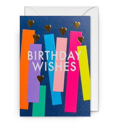 Birthday Wishes Rainbow Candles Greeting Card