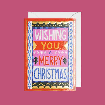 Wishing You A Merry Christmas Card - Pack of 5