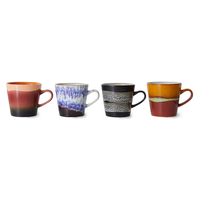 70s Ceramics Friction Americano Mugs - Set of 4