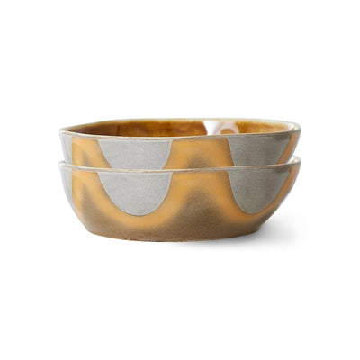 70s Ceramics Oasis Pasta Bowls - Set of 2