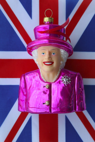Queen Elizabeth II Pink Tree Ornament