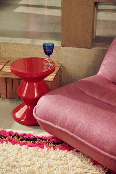 Zig Zag Side Table - Coral Red