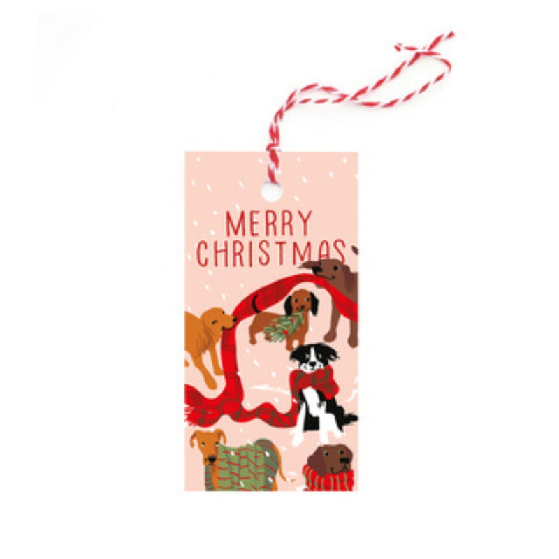Dogs in Scarves Christmas Gift Tags