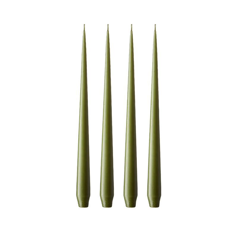 Olive Glow Tapered Candles