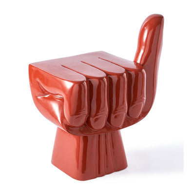 Coral Red Fist Chair