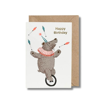 Petra Boase Happy Birthday Bear Riso Card £3.5