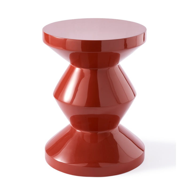 Zig Zag Side Table - Coral Red