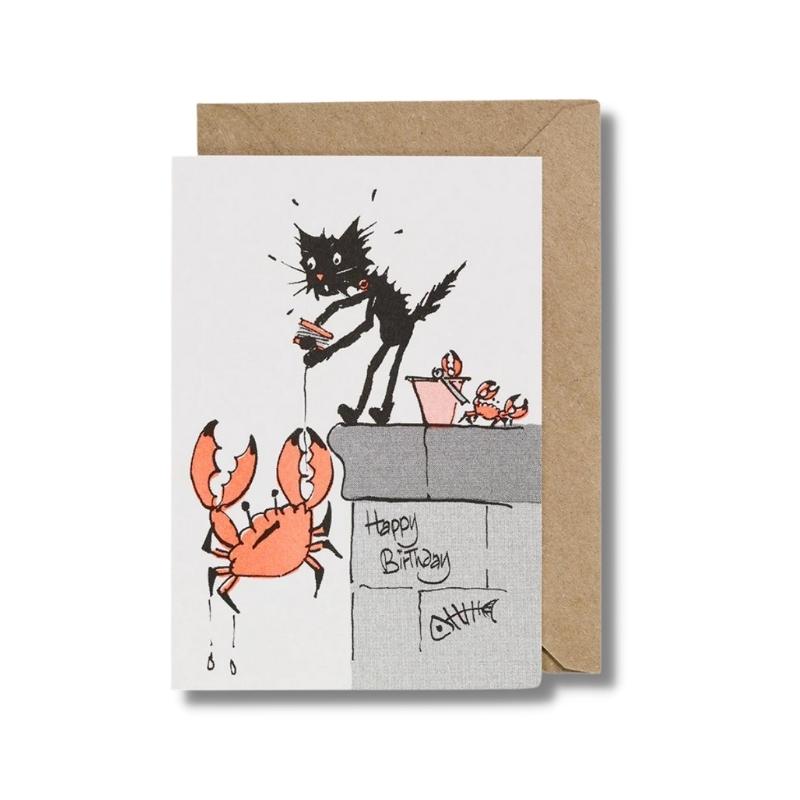 Petra Boase Crabbing Cat Rascals Card £3.5