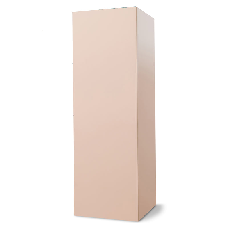 Nude Mirror Tall Pillar Table - Collection Only