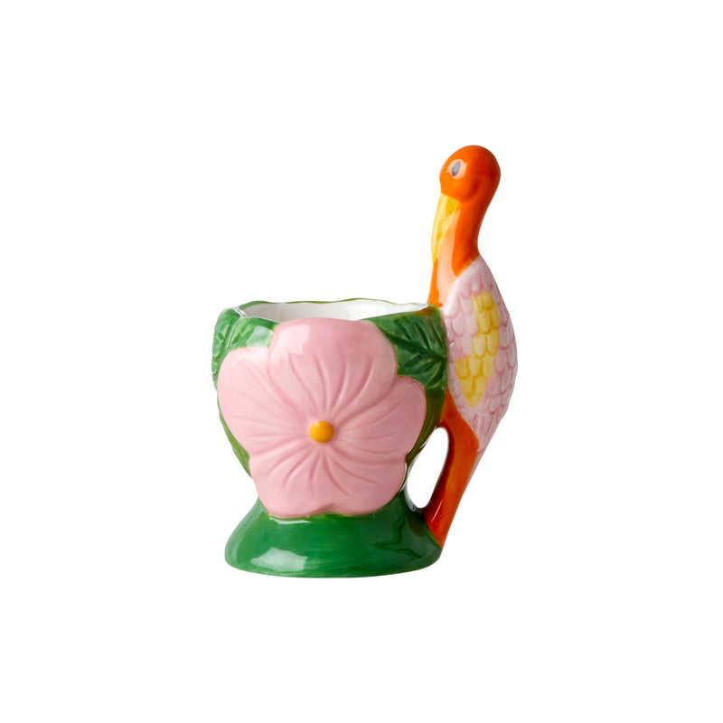 Crane & Flower Ceramic Eggcup