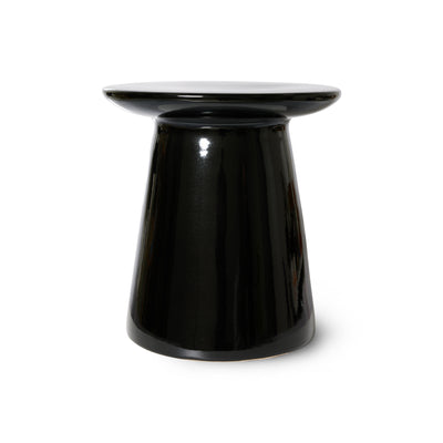 Black Earthenware Side Table