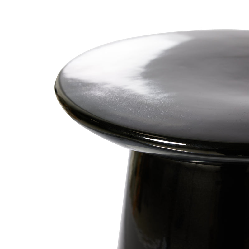 Black Earthenware Side Table