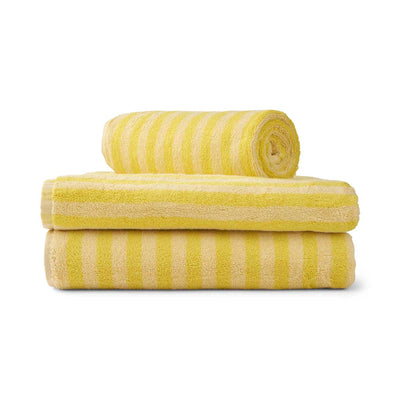 Naram Towel - Pristine & Neon Yellow