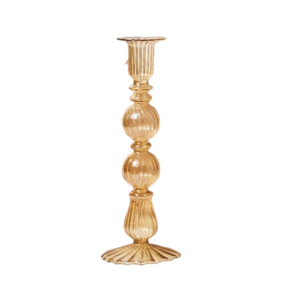 Ivore Group Yellow Artist Borosilicate Glass Candle Holder £32
