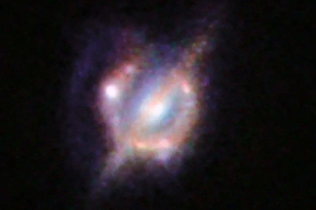 Record-Breaking Microwave Beam Discovered from Colliding Galaxies